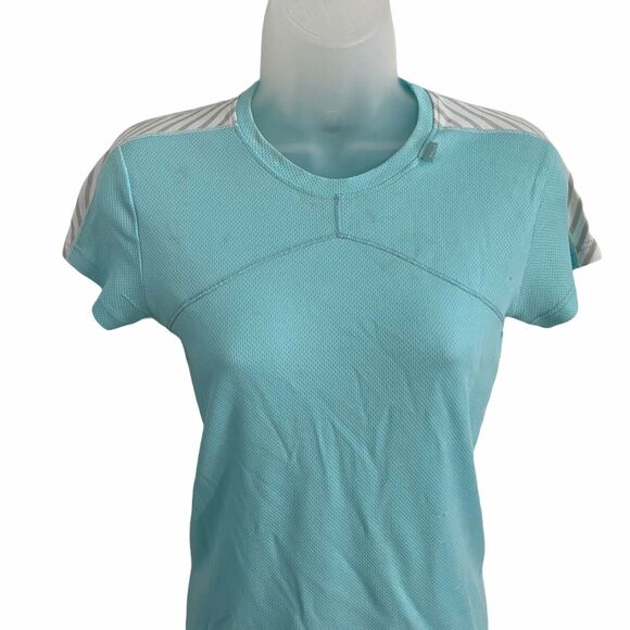 Helly Hansen Small Top Aqua Short Sleeve FLAWED Lightweight Breathable - Picture 4 of 12